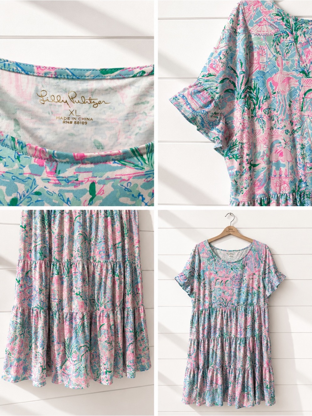 Lilly Pulitzer XL Tiered Tropical Sundress - Picture 3 of 3